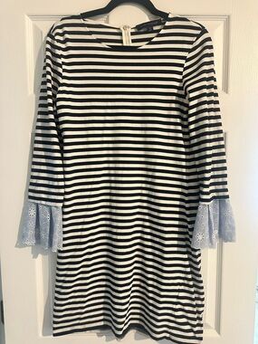 Tommy Hilfiger Navy and White Striped Top